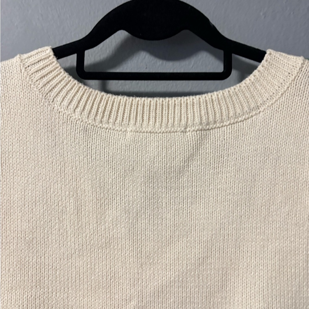 Forever 21 Crochet Granny Squares Patchwork Off-White Sweater Vest. Size X-Small - Picture 5 of 6